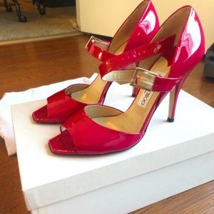 Jimmy Choo Patent Leather Pumps - Fuscia - 7